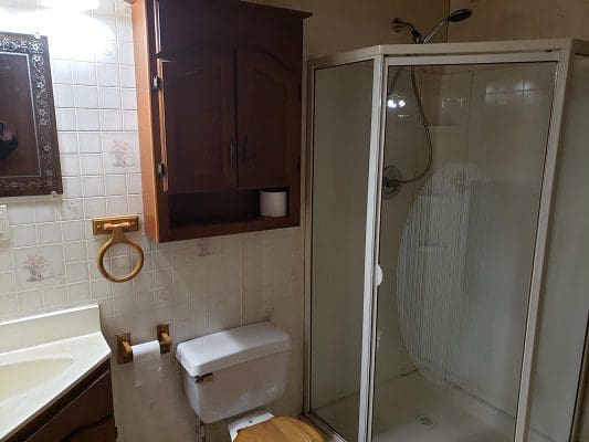 Bathroom With Wooden Cabinet