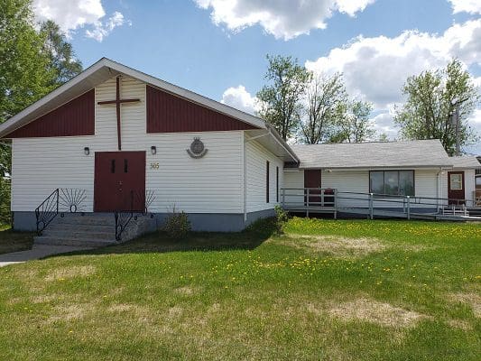 Maroon and White Bungalow