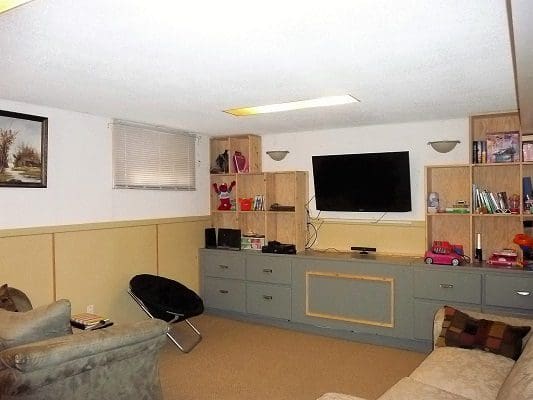 A living room with a tv and a couch.