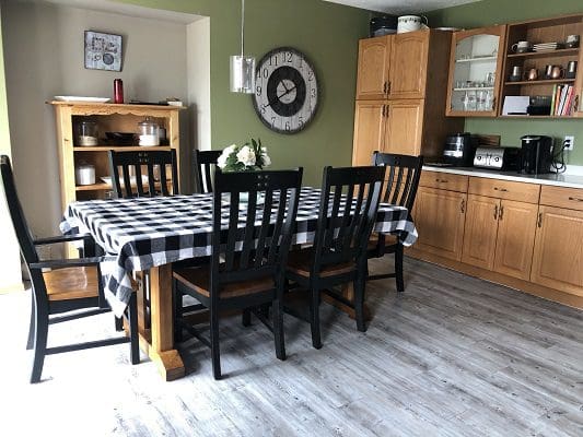 Dining Area With Wooden Furnishings