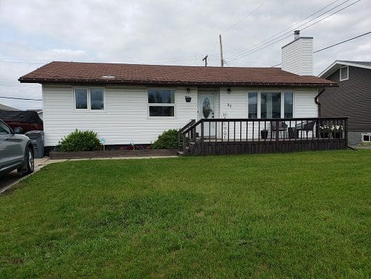 White Mobile Home With Front Porch