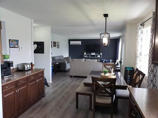 Open-plan living room with dining area.