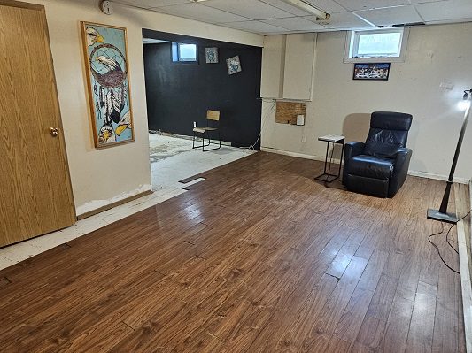 Open Interior Area with Wooden Floors