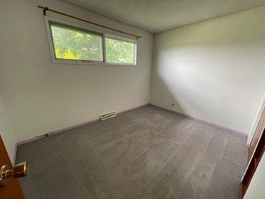 Empty room with carpet and window.