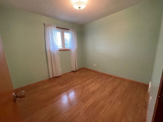 Empty room with wooden floor and window.
