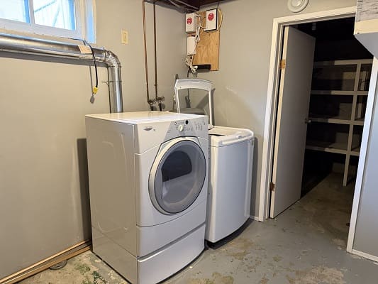 Laundry room with washer and dryer.