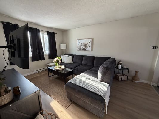 Cozy living room with sectional sofa.